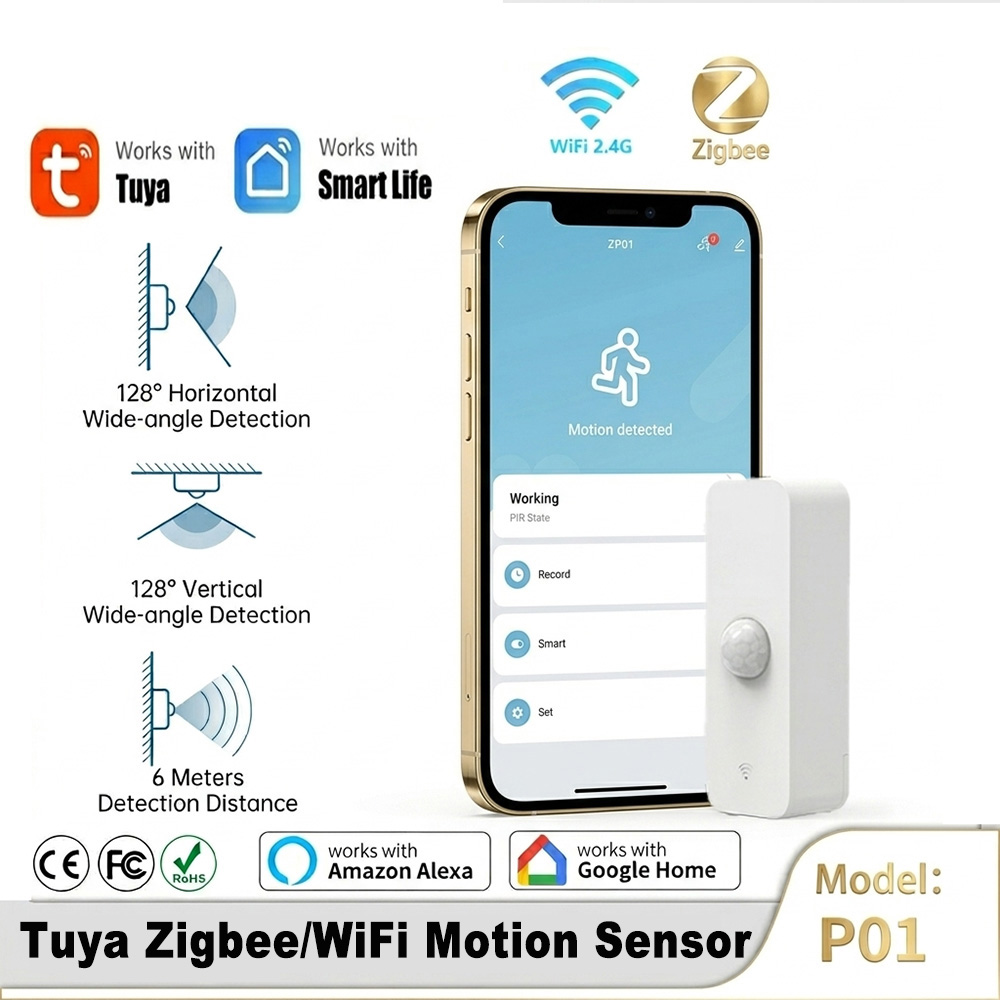 Home Assistant Tuya - Inteligentny czujnik ruchu PIR WiFi Zigbee,